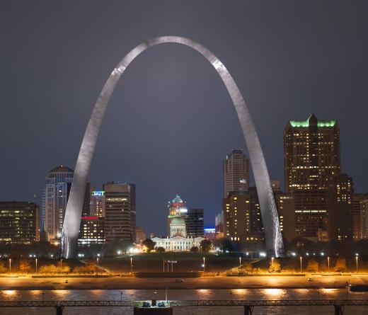 The Gateway Arch welcomes visitors to St. Louis.